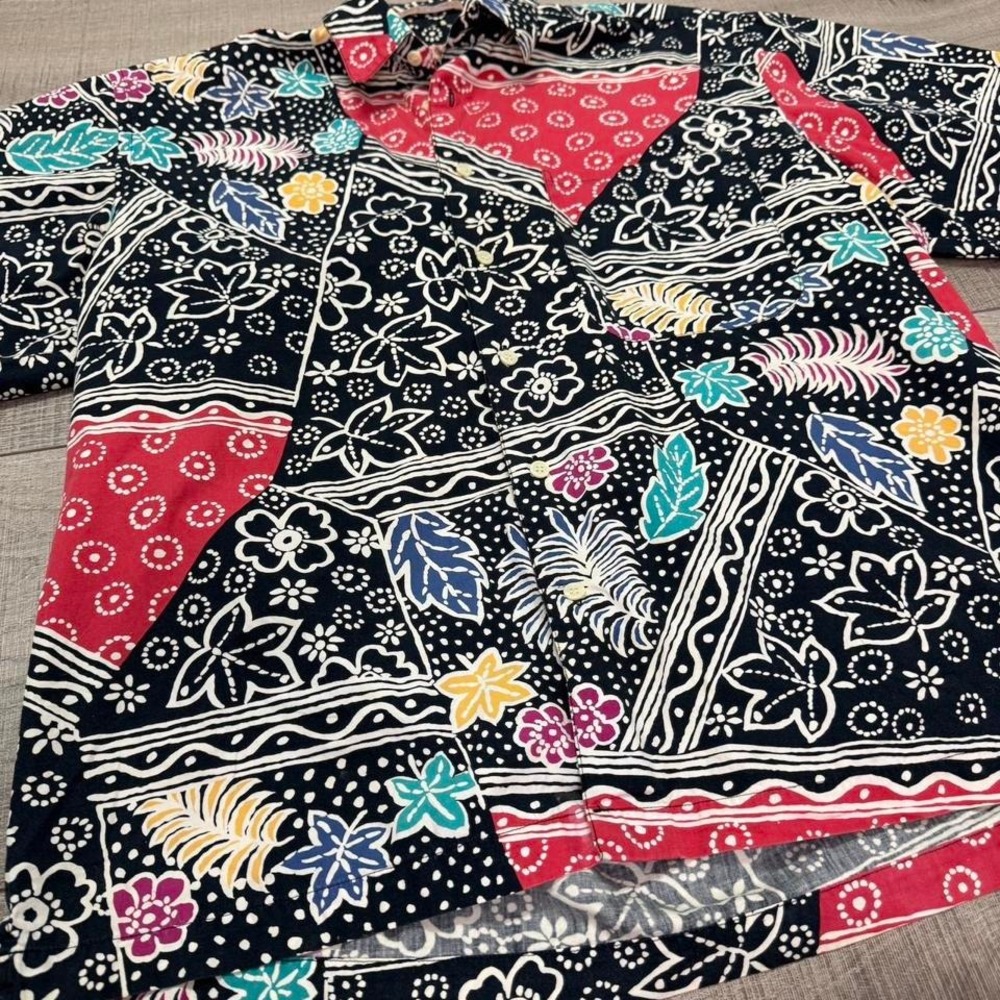 Vintage 90s Patchwork Bandana Button-Up | Made in Hong Kong - Picture 3 of 5
